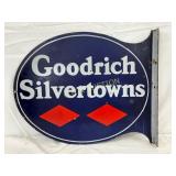 Porc. Goodrich Silvertowns Flange Sign, 24in x 19i