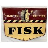 Emb. Fisk Tire Sign with Fisk Boy 40×32