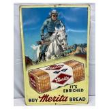 1959 Emb. Merita Bread Lone Ranger Sign, Self-Fram