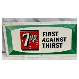 1966 Emb. Metal 7UP Sign by Stout Sign Co., 24 x 1