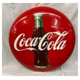 48-Inch Porcelain Coke Button Sign