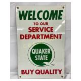 Quaker State Service Department SS Sign 12×18