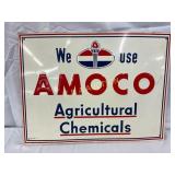 Emb Metal Amoco Agricultural Chemicals Sign