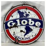 30-Inch Porcelain Globe Gasoline  w/ Band
