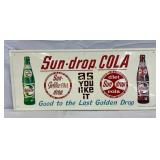Sun-Drop Cola 28×12-Inch Embossed double bottles