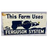Ferguson System Tractor and Plow Dealer Sign, 22 x