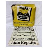 20×40 NAPA DS Metal Flange Sign with Hanging Panel