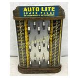 Auto Lite Spark Plug Display Case with Spark Plugs