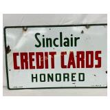DSP Sinclair Credit Cards Honored Sign, 23 x 14in.