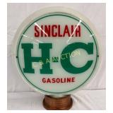 H-C Sinclair Gasoline Milk Glass Pump Globe, 14in.