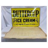 NOS Heavy Metal DS Buttercup Ice Cream Sign, 36×24