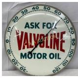 12in. Valvoline Thermometer by Pam Clock Co.