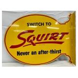 Squirt Soda Flange Sign, 17 1/2 x 13 1/2 Inches
