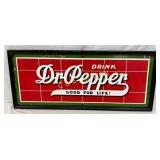 27 1/2 x 11 1/2 Porcelain Dr Pepper Sign