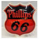 Phillips 66 Plastic Body Glass Face Gasoline Globe