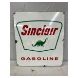 12×13.5 Porc Sinclair Gasoline Sign with Dino Logo