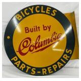 Columbia Bicycles DS Flange Sign, 18x18in.