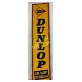 1966 Dunlop Vertical Emb. Self-Framed Metal Sign,