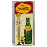 1961 Emb. Squirt Soda Thermometer with Squirt Boy,