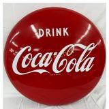 36in. Porcelain Coca-Cola Button Sign