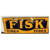 Porc. Fisk Tires and Tubes Advertising Sign 94×3