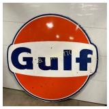 6-Foot Gulf Oil Porcelain Bowtie Sign