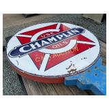 6ft Champlin Oil Pole Sign