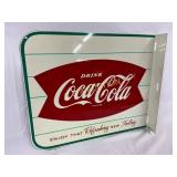 Coca-Cola Fishtail Flange Sign, AM23, 18 x 15 1/2
