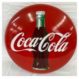 24in. Porc Coca-Cola Button with Bottle