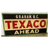 94×46 Texaco Smaltz Metal Sign from Graham, N.C.,