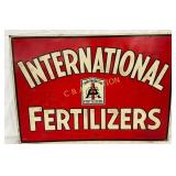 Emb. International Fertilizers Tin Sign 28×20