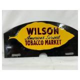 Wilson Tobacco Market Metal Tag Topper, 12x5in.
