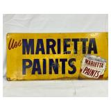 Marietta Paints Metal Sign, 16in x 8in
