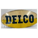 Delco SS Metal Sign, 16in x 8in