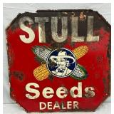 Emb. Stull Seeds Dealer Sign, 36x36in.