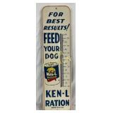 Rare Ken-L Ration Thermometer, 8in x 26in