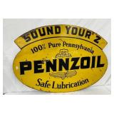 1959 Pennzoil DS Metal Sign, 31 x 22in.