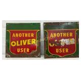 Two 12×12-Inch Metal Another Oliver User