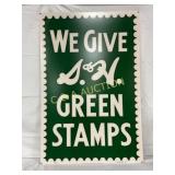 S&H Green Stamps SS Metal Adv Sign, 48in x 22in