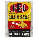 DSP I.E.L. Pioneer Chain Saws Flange Sign 16×25