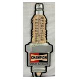 Champion Spark Plug-Shaped Embossed Plastic Thermo