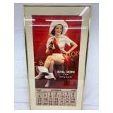 1940 Royal Crown Cola Calendar 15.5×28.5in.