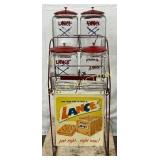 Lance 4-Glass Jar Snack Display Rack 16.5x41in.