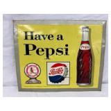 Tin Pepsi-Cola Easel Back Sign 11×9