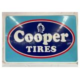 Cooper Tires Emb. Metal Advertising Sign, 45 x 30i