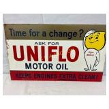 Metal Esso Uniflo Motor Oil Sign 17.5×10.5