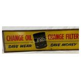 Atlas Oil Filter Rack Sign, 28in x 8in