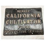 Emb Metal Plaque for California Cultivator Farm P