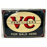 VC Fertilizers Advertising Metal Sign, 18 x 12 in.