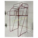 Red Metal Display Rack, 15 1/2 x 35 Inches